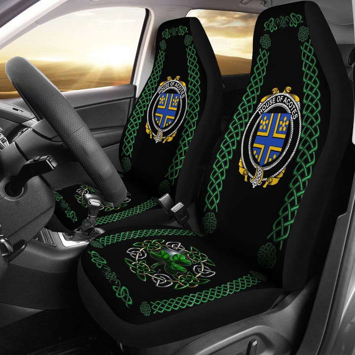 Acotes Ireland Shamrock Celtic Irish Surname Car Seat Covers TH7