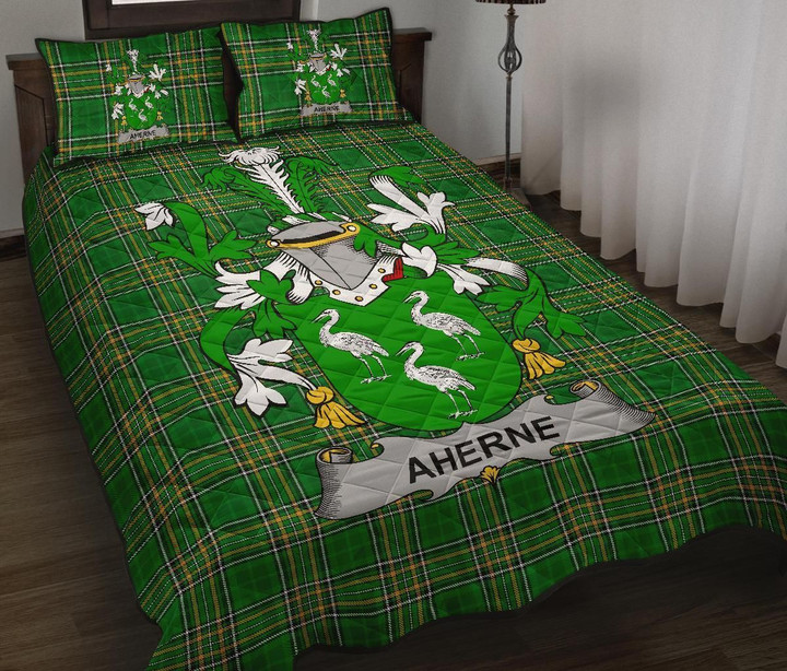 Aherne or Mulhern Ireland Quilt Bed Set Irish National Tartan A7