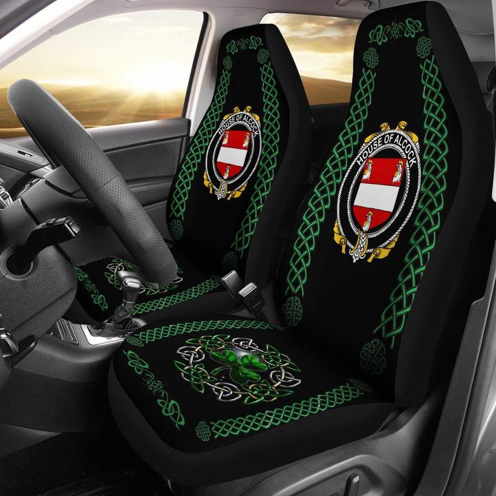 Alcock Ireland Shamrock Celtic Irish Surname Car Seat Covers TH7