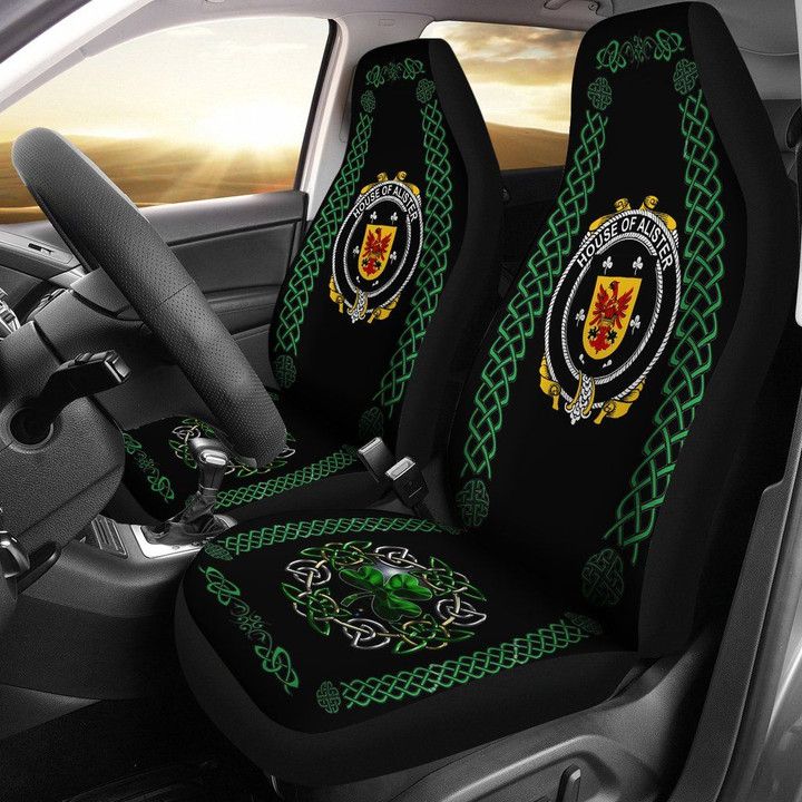 Alister or McAlister Ireland Shamrock Celtic Irish Surname Car Seat Covers TH7