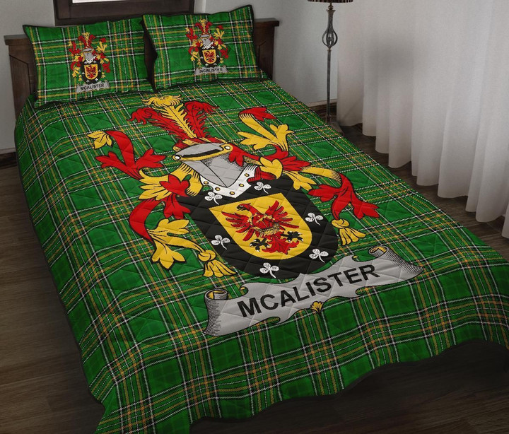 Alister or McAlister Ireland Quilt Bed Set Irish National Tartan A7