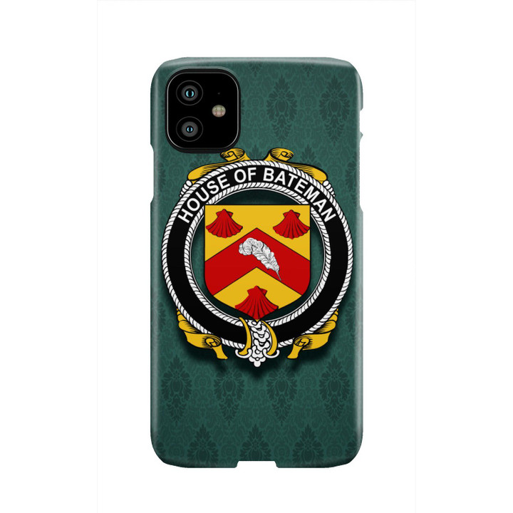 Bateman Family Crest Phone Cases, Irish Coat Of Arms Slim Phone Cover TH8