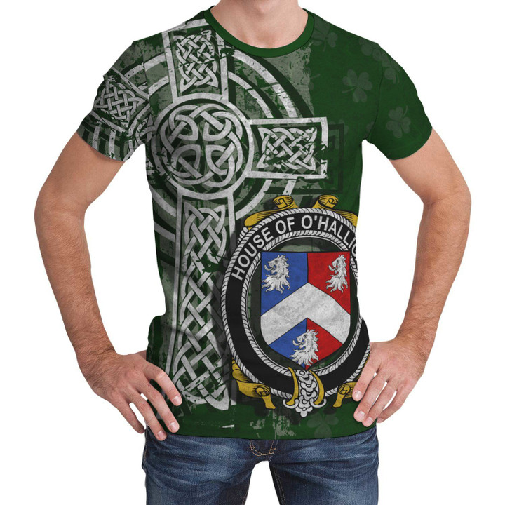 Irish Family, Halligan or O'Halligan Family Crest Unisex T-Shirt Th45