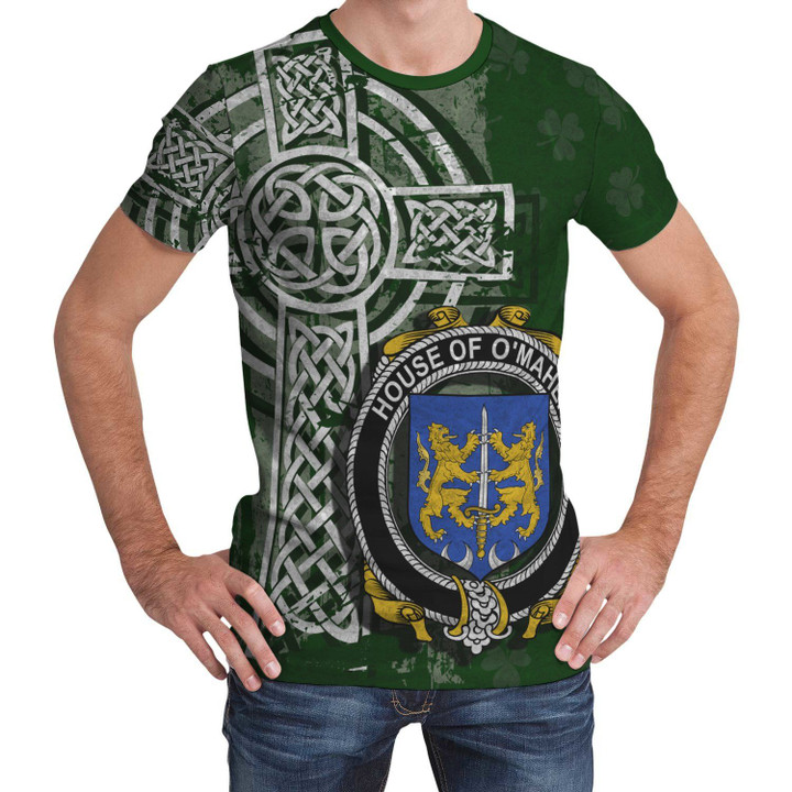Irish Family, Meagher or O'Maher Family Crest Unisex T-Shirt Th45
