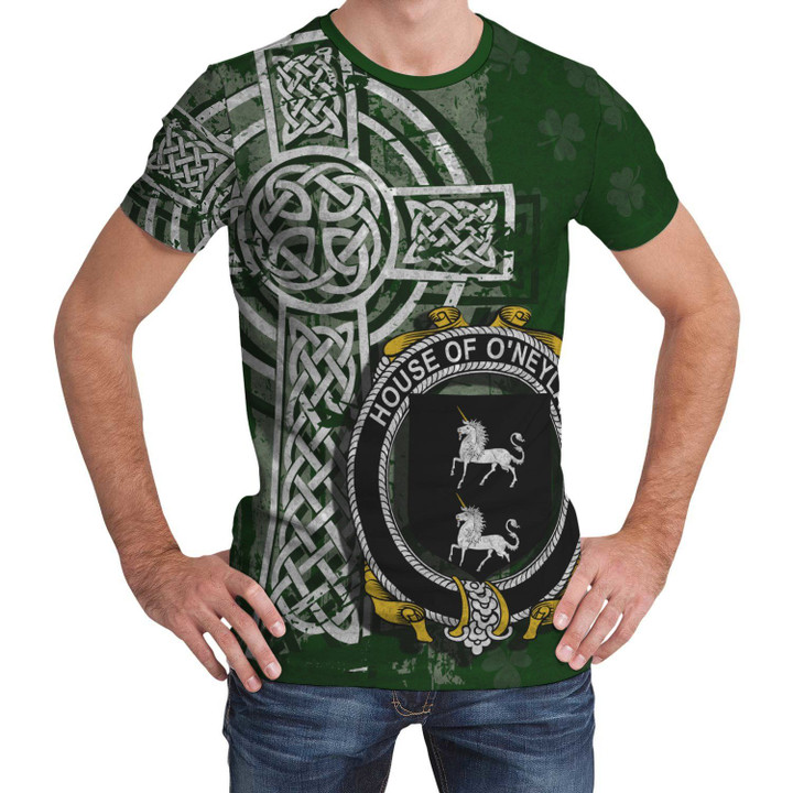 Irish Family, Neilan or O'Neylan Family Crest Unisex T-Shirt Th45