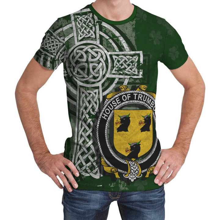 Irish Family, Trumbull or Turnbull Family Crest Unisex T-Shirt Th45