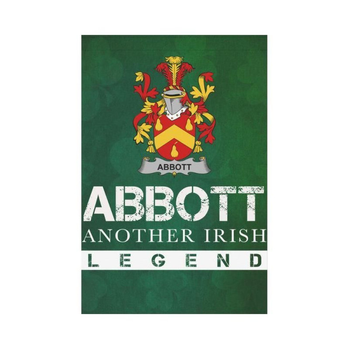 Irish Garden Flag, Abbott Family Crest Shamrock Yard Flag A9
