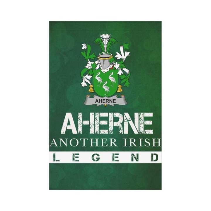 Irish Garden Flag, Aherne Or Mulhern Family Crest Shamrock Yard Flag A9