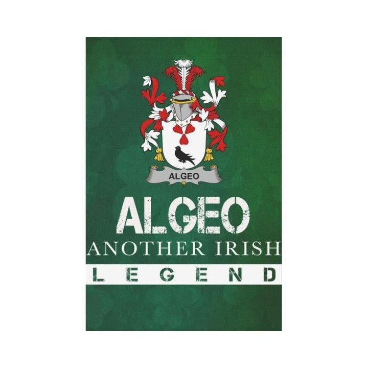 Irish Garden Flag, Algeo Family Crest Shamrock Yard Flag A9
