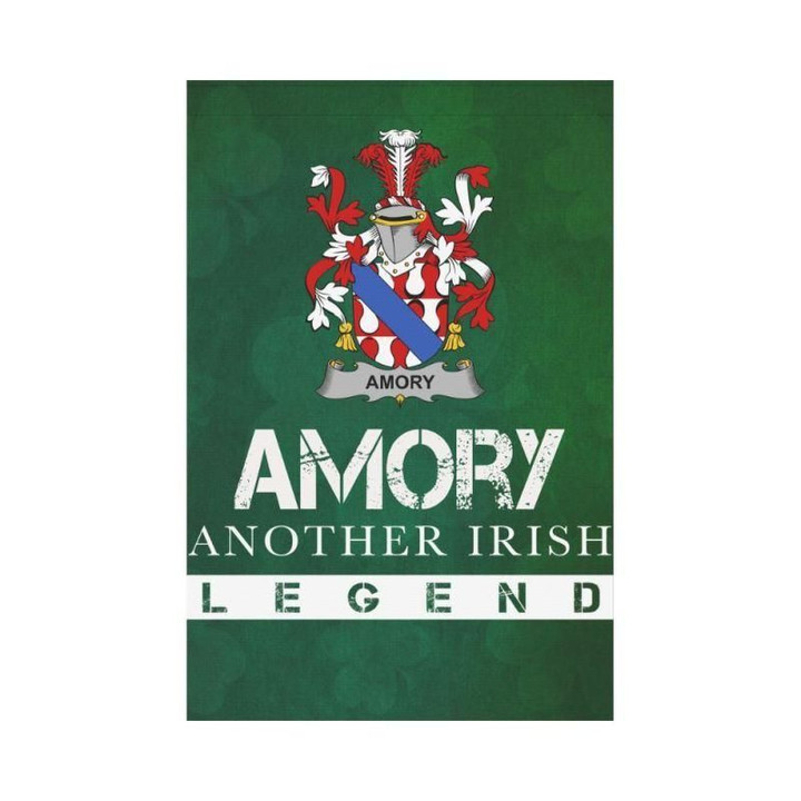 Irish Garden Flag, Amory Family Crest Shamrock Yard Flag A9