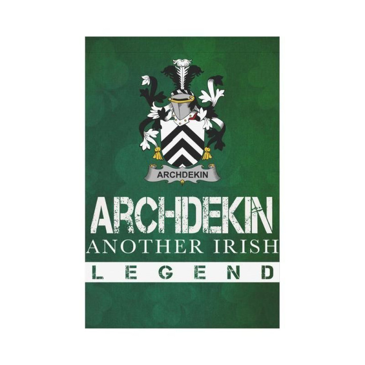 Irish Garden Flag, Archdekin Family Crest Shamrock Yard Flag A9