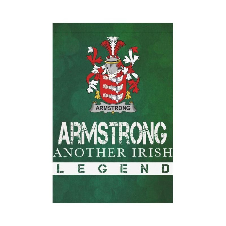 Irish Garden Flag, Armstrong Family Crest Shamrock Yard Flag A9