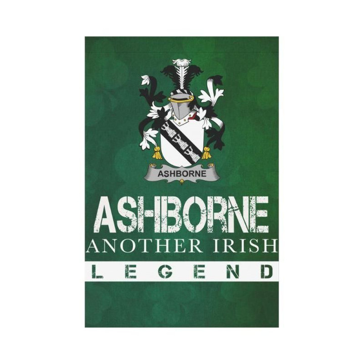 Irish Garden Flag, Ashborne Family Crest Shamrock Yard Flag A9