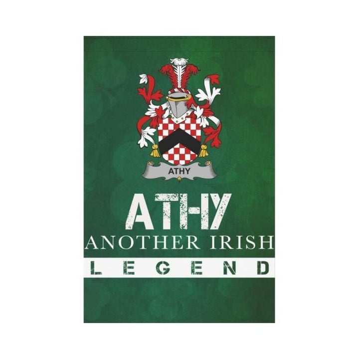 Irish Garden Flag, Athy Family Crest Shamrock Yard Flag A9