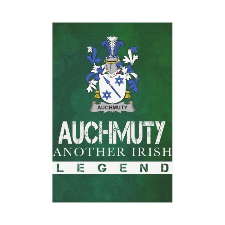Irish Garden Flag, Auchmuty Family Crest Shamrock Yard Flag A9