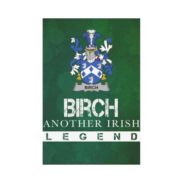 Irish Garden Flag, Birch Family Crest Shamrock Yard Flag A9