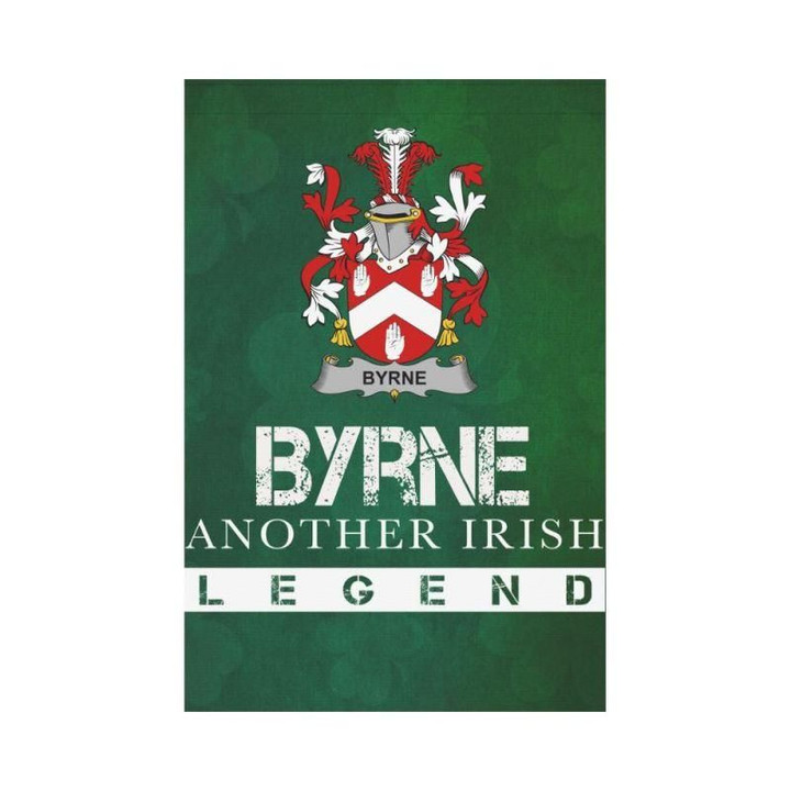 Irish Garden Flag, Byrne Or O'Byrne Family Crest Shamrock Yard Flag A9