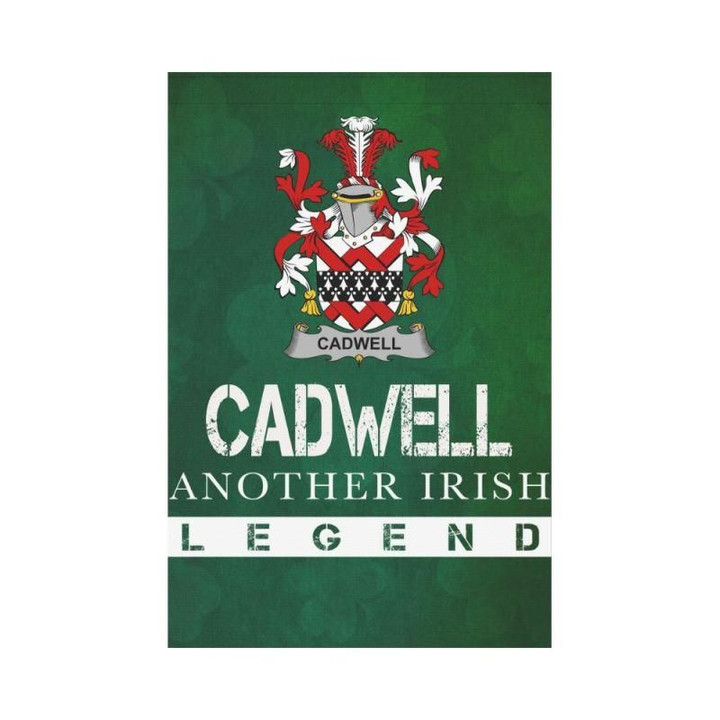 Irish Garden Flag, Cadwell Family Crest Shamrock Yard Flag A9