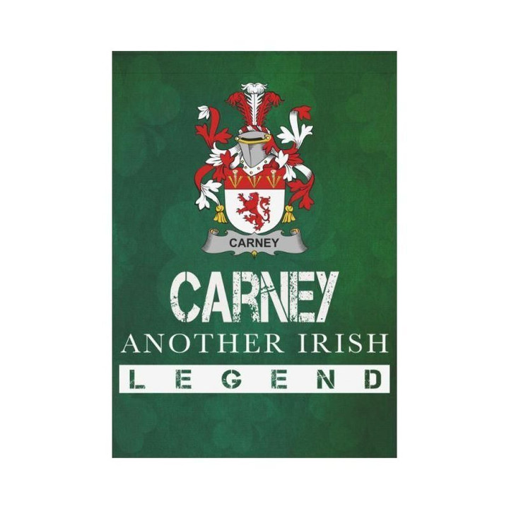 Irish Garden Flag, Carney Family Crest Shamrock Yard Flag A9
