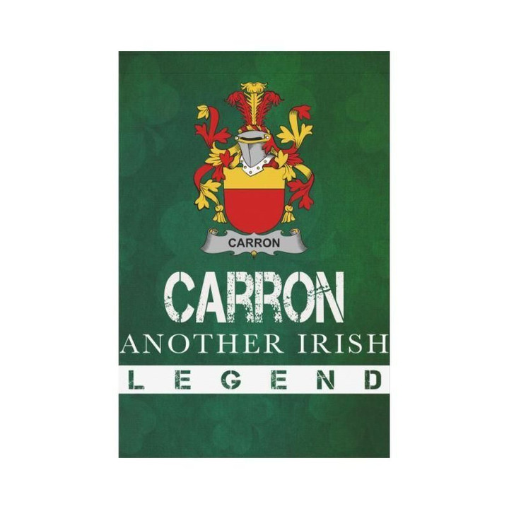 Irish Garden Flag, Carron Family Crest Shamrock Yard Flag A9