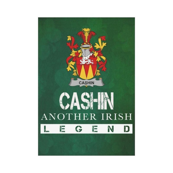 Irish Garden Flag, Cashin Family Crest Shamrock Yard Flag A9
