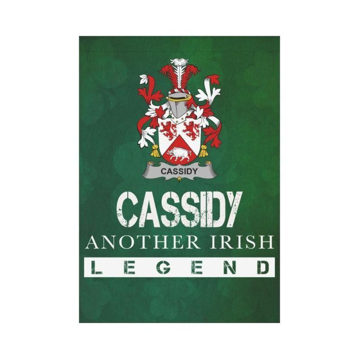 Irish Garden Flag, Cassidy Family Crest Shamrock Yard Flag A9