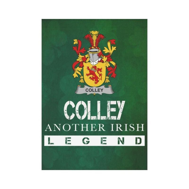 Irish Garden Flag, Colley Family Crest Shamrock Yard Flag A9