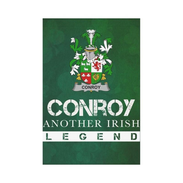 Irish Garden Flag, Conroy Or O'Conry Family Crest Shamrock Yard Flag A9