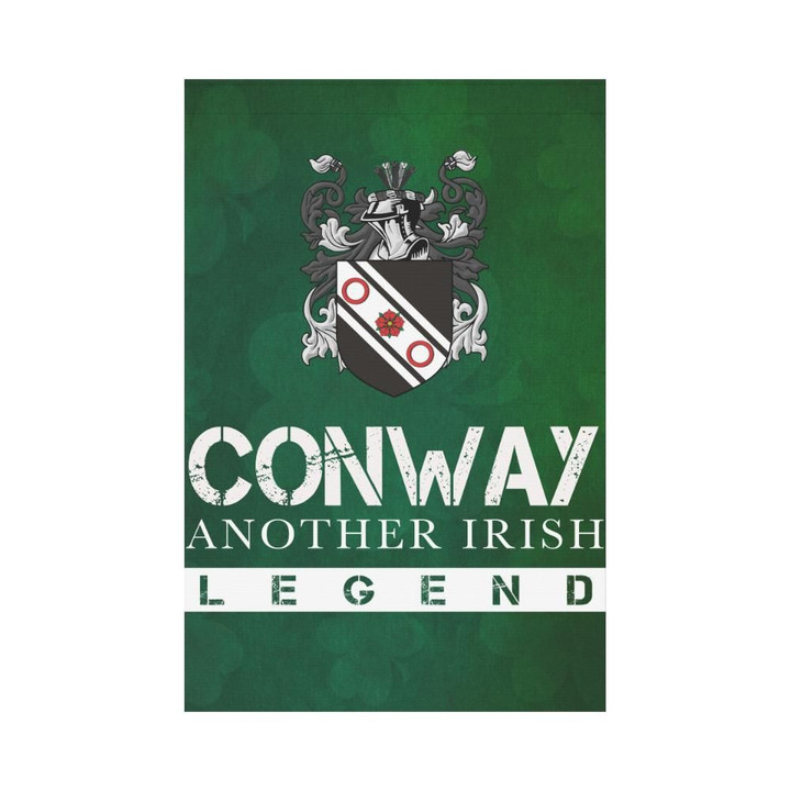 Irish Garden Flag, Conway Family Crest Shamrock Yard Flag A9