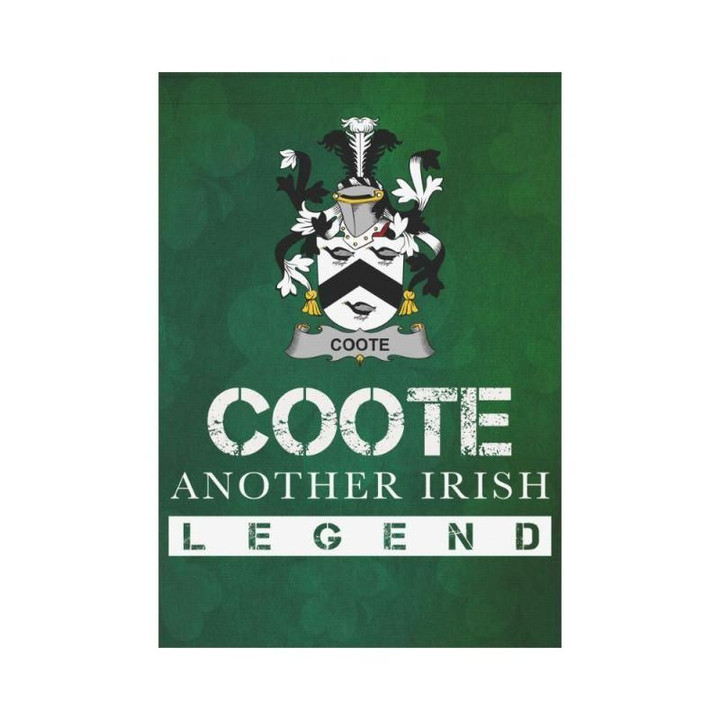 Irish Garden Flag, Coote Family Crest Shamrock Yard Flag A9