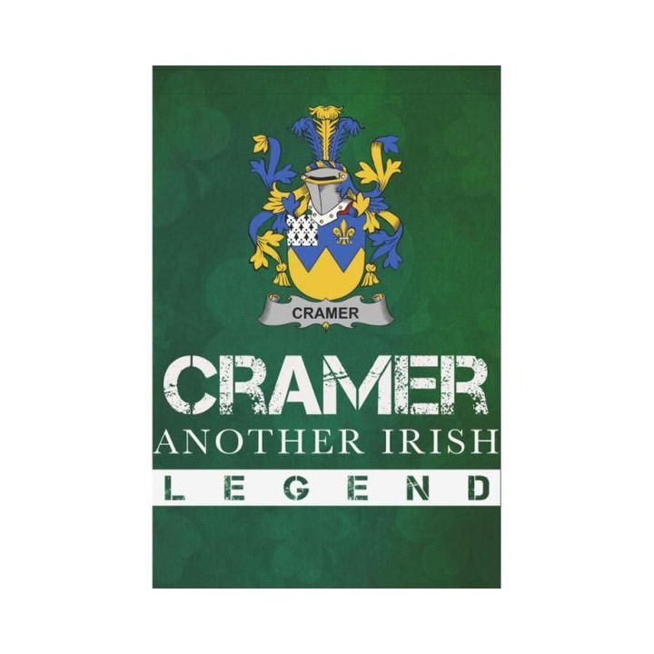 Irish Garden Flag, Cramer Family Crest Shamrock Yard Flag A9