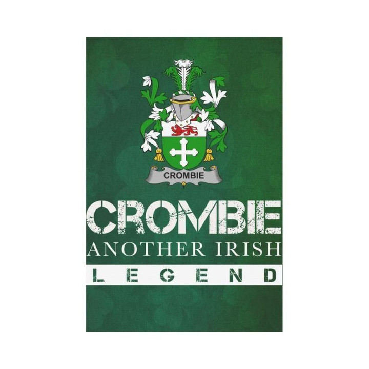Irish Garden Flag, Crombie Family Crest Shamrock Yard Flag A9