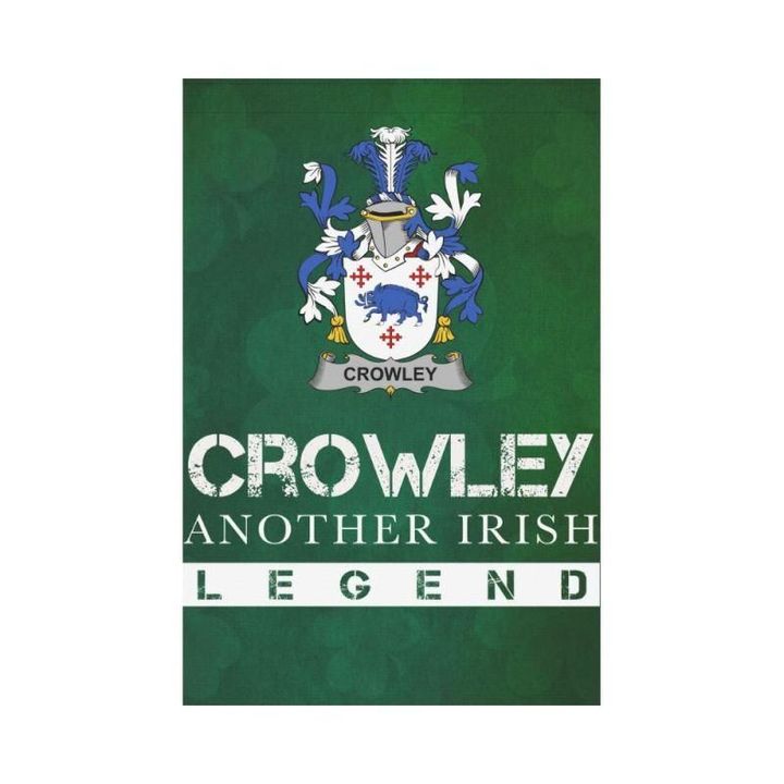 Irish Garden Flag, Crowley Or O'Crouley Family Crest Shamrock Yard Flag A9