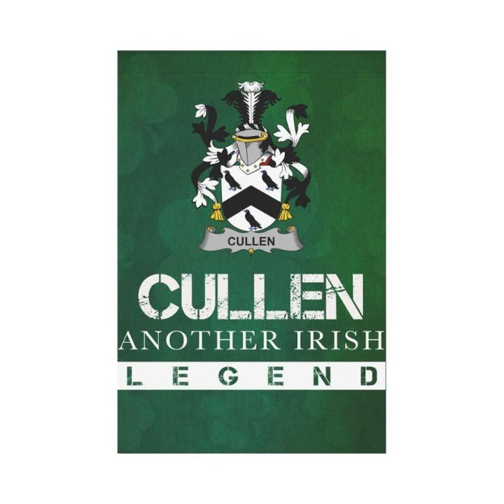 Irish Garden Flag, Cullen Or Mccullen Family Crest Shamrock Yard Flag A9