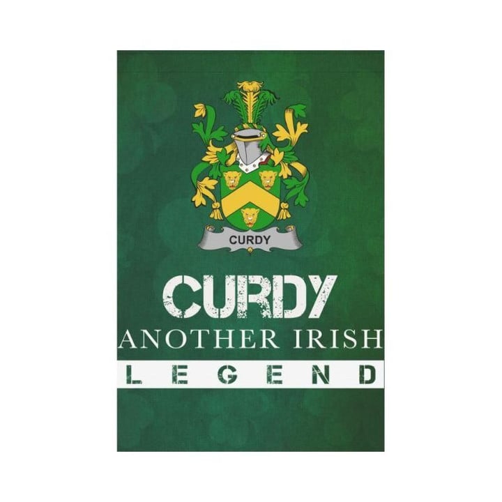 Irish Garden Flag, Curdy Or Mccurdy Family Crest Shamrock Yard Flag A9