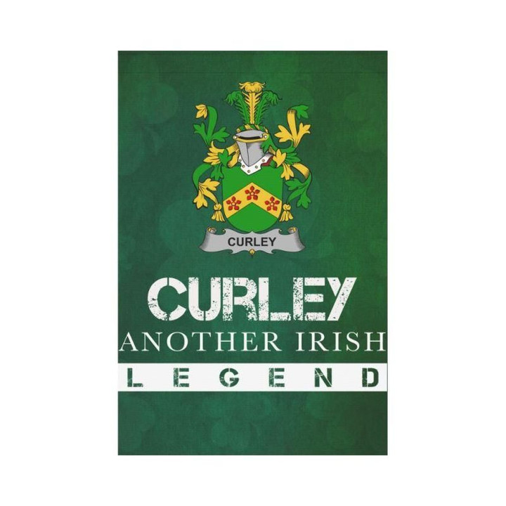 Irish Garden Flag, Curley Or Mcturley Family Crest Shamrock Yard Flag A9