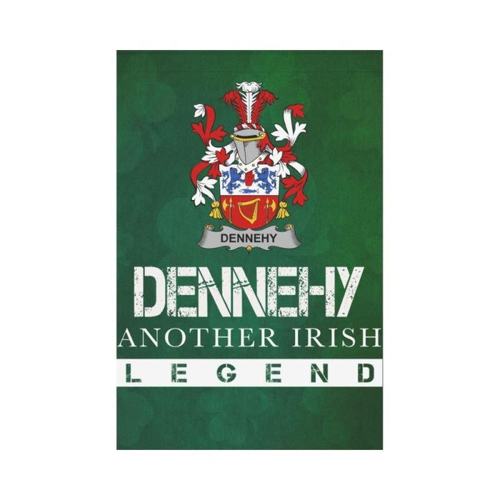 Irish Garden Flag, Dennehy Or O'Dennehy Family Crest Shamrock Yard Flag A9