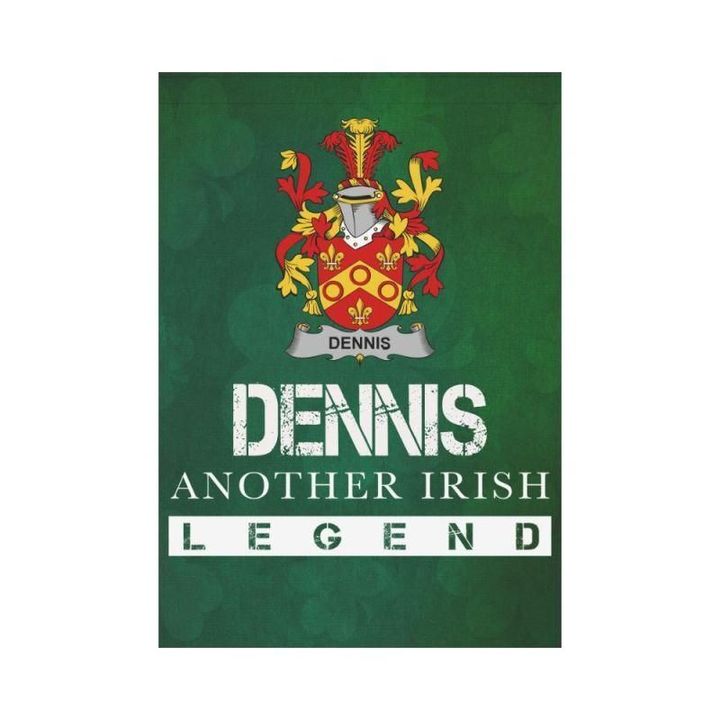 Irish Garden Flag, Dennis Family Crest Shamrock Yard Flag A9
