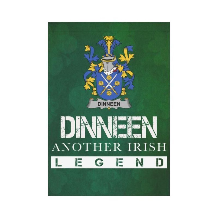 Irish Garden Flag, Dinneen Or O'Dinneen Family Crest Shamrock Yard Flag A9