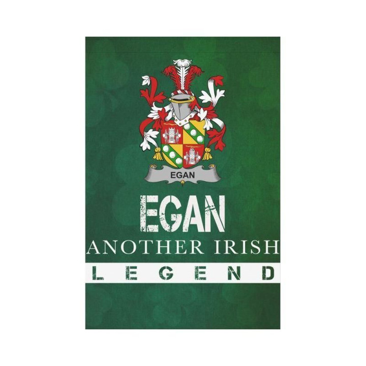 Irish Garden Flag, Egan Family Crest Shamrock Yard Flag A9
