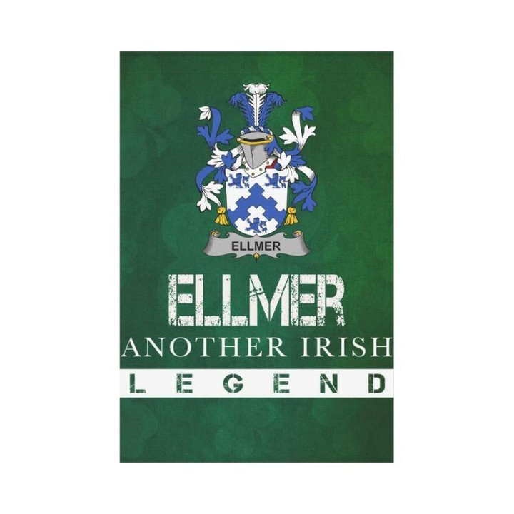 Irish Garden Flag, Ellmer Family Crest Shamrock Yard Flag A9