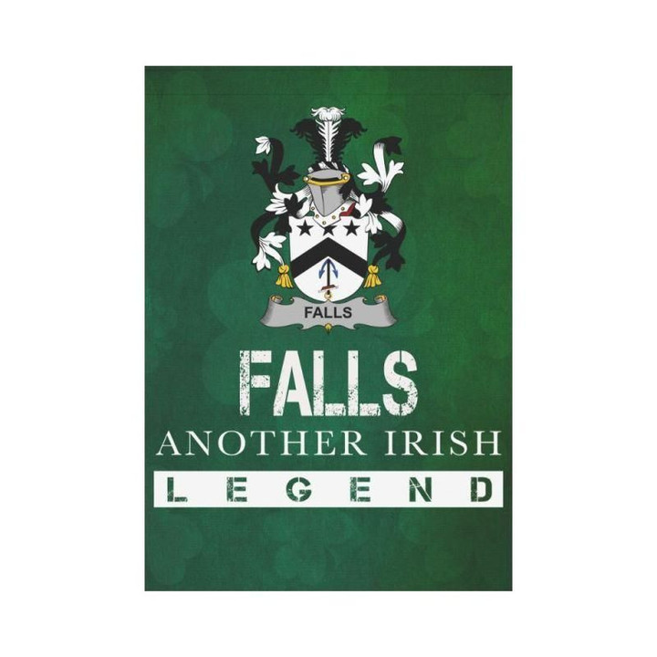 Irish Garden Flag, Falls Family Crest Shamrock Yard Flag A9