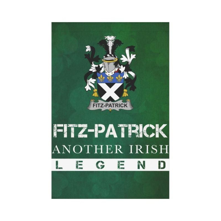 Irish Garden Flag, Fitz-Patrick Family Crest Shamrock Yard Flag A9