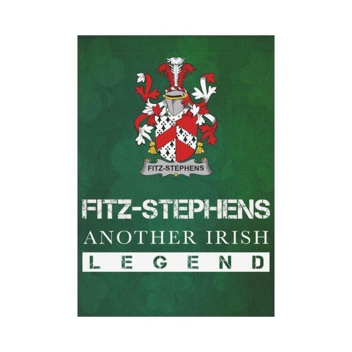 Irish Garden Flag, Fitz-Stephens Family Crest Shamrock Yard Flag A9