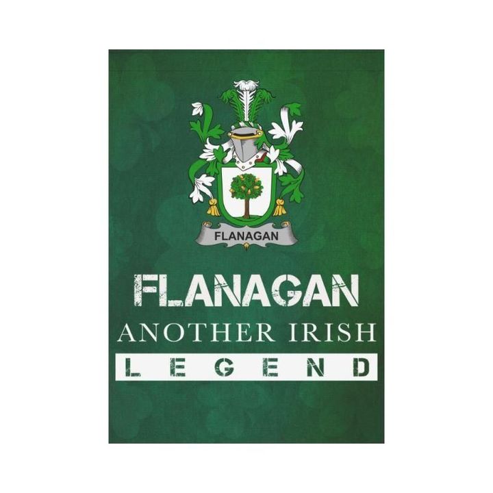 Irish Garden Flag, Flanagan Or O'Flanagan Family Crest Shamrock Yard Flag A9