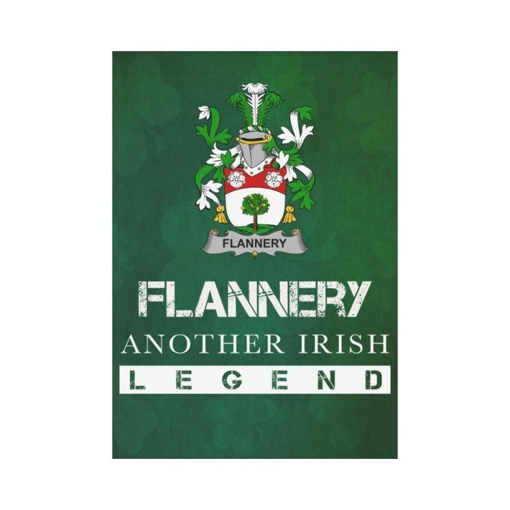 Irish Garden Flag, Flannery Or O'Flannery Family Crest Shamrock Yard Flag A9