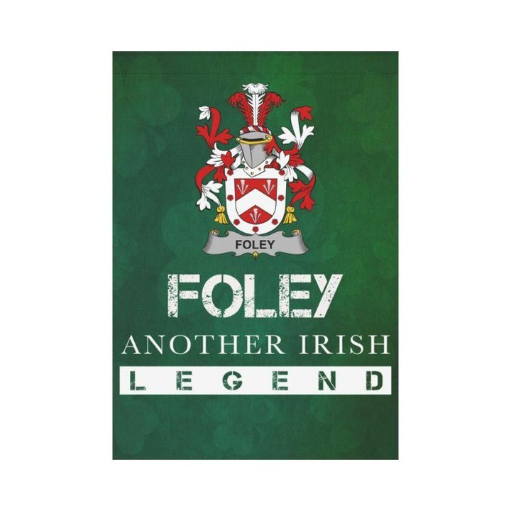 Irish Garden Flag, Foley Family Crest Shamrock Yard Flag A9
