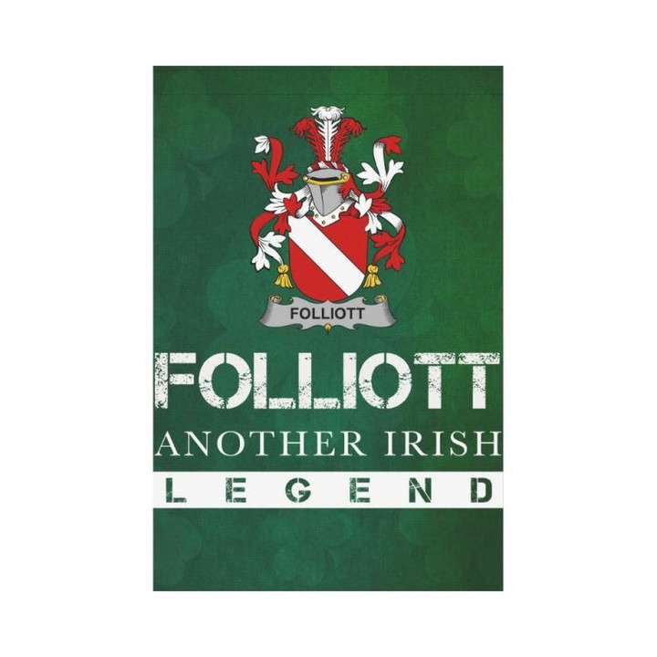 Irish Garden Flag, Folliott Family Crest Shamrock Yard Flag A9