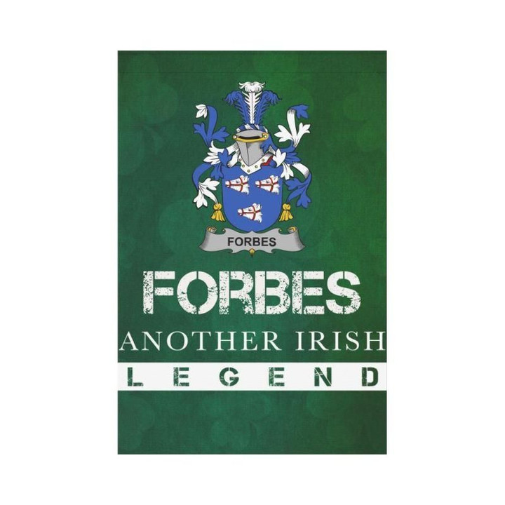 Irish Garden Flag, Forbes Family Crest Shamrock Yard Flag A9