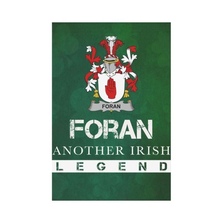 Irish Garden Flag, Foran Or O'Foran Family Crest Shamrock Yard Flag A9